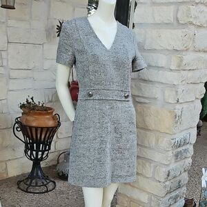 Tory Burch Elegant Gray Tweed Priscilla Business Dress Size 4